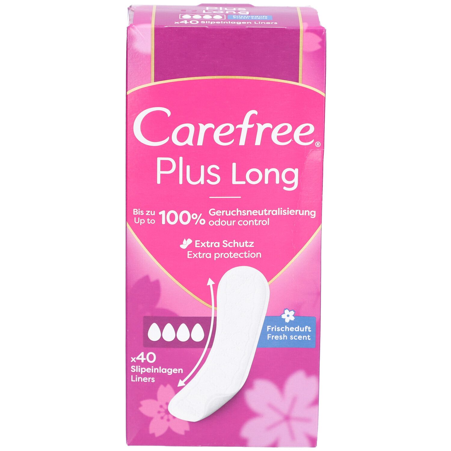 Carefree - Slipeinlagen "Plus Long" Frischeduft