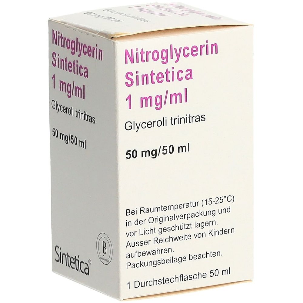 NITROGLYCERIN Sintetica Inf Lös 50 mg/50ml