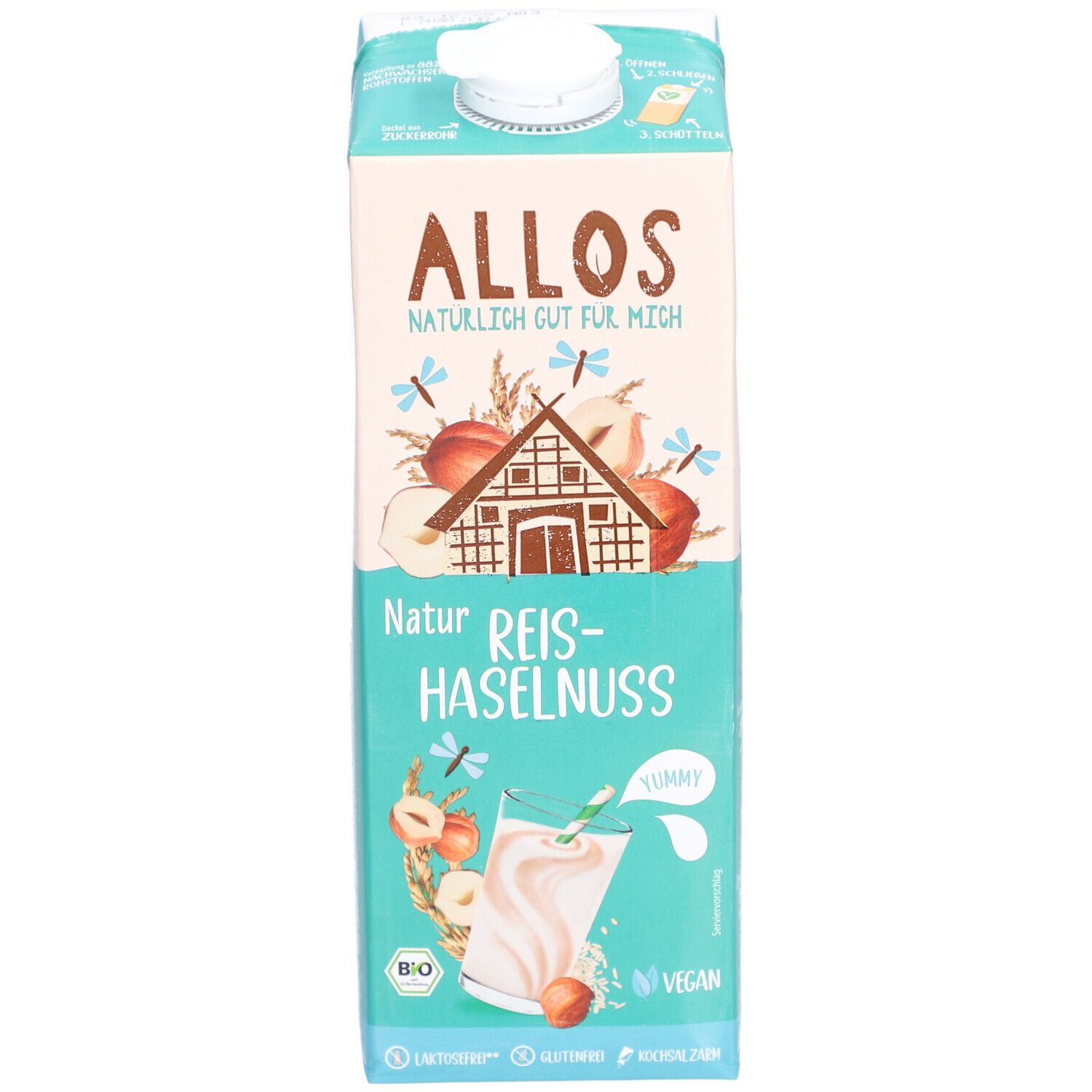 Allos Reis Haselnuss Drink Ungesüßt, glutenfrei