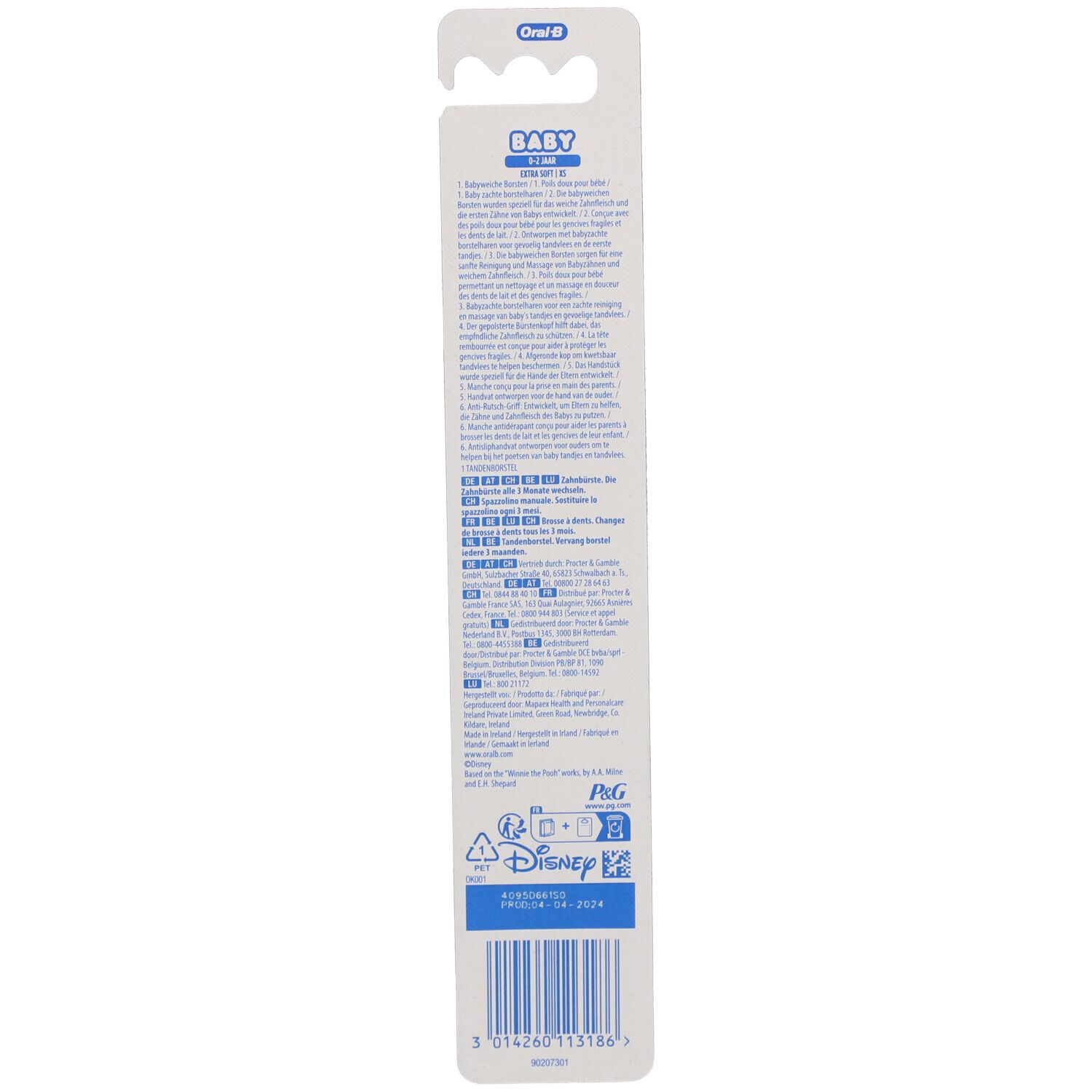 Oral-B® Baby Zahnbürste extra weich für 0–2 Jahre