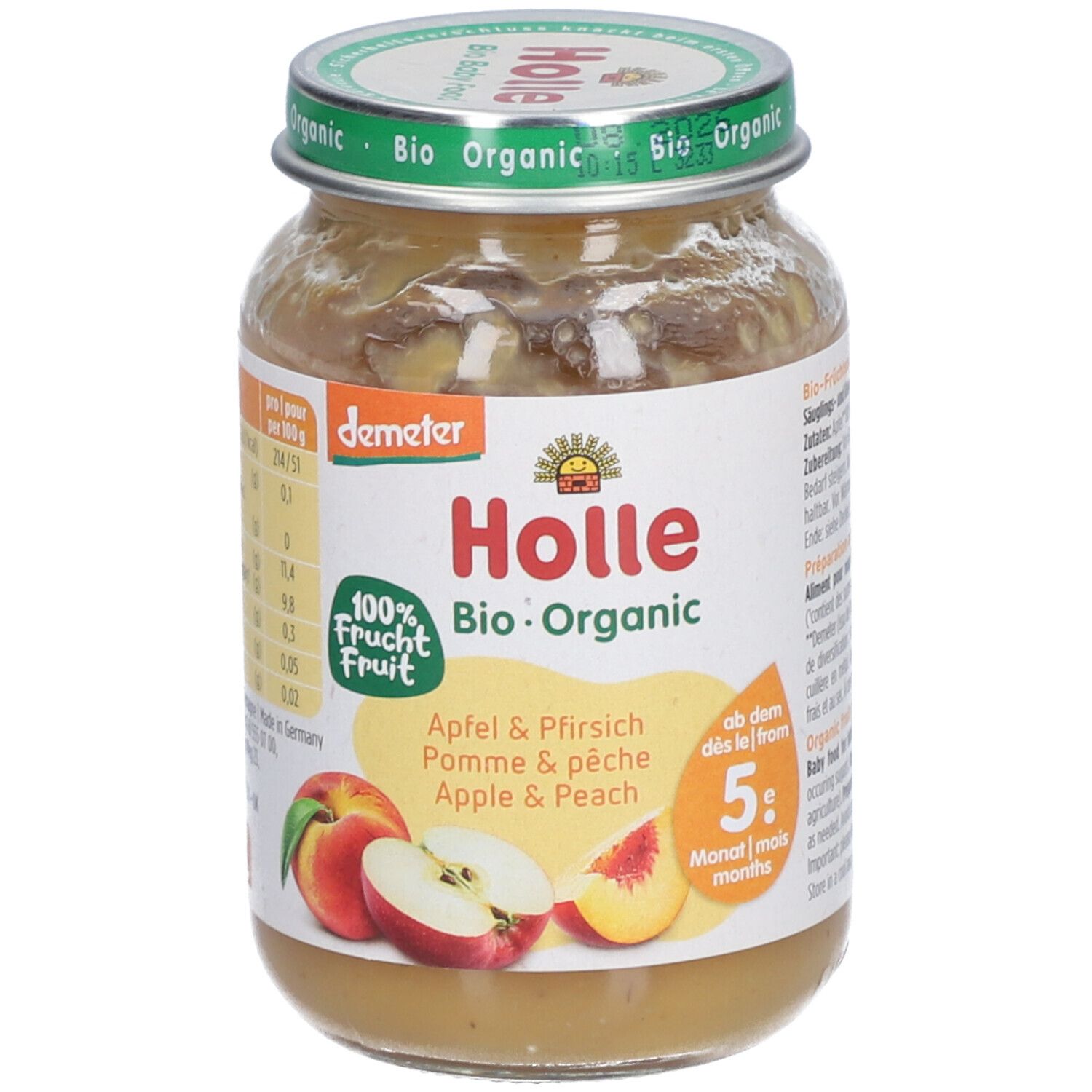 Holle Pomme et pêche bio