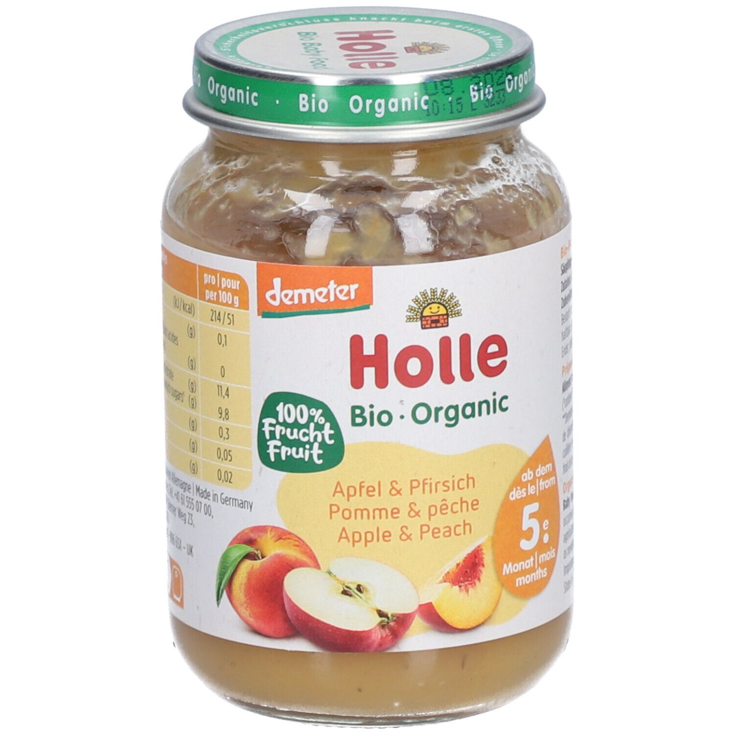 Holle Pomme et pêche bio