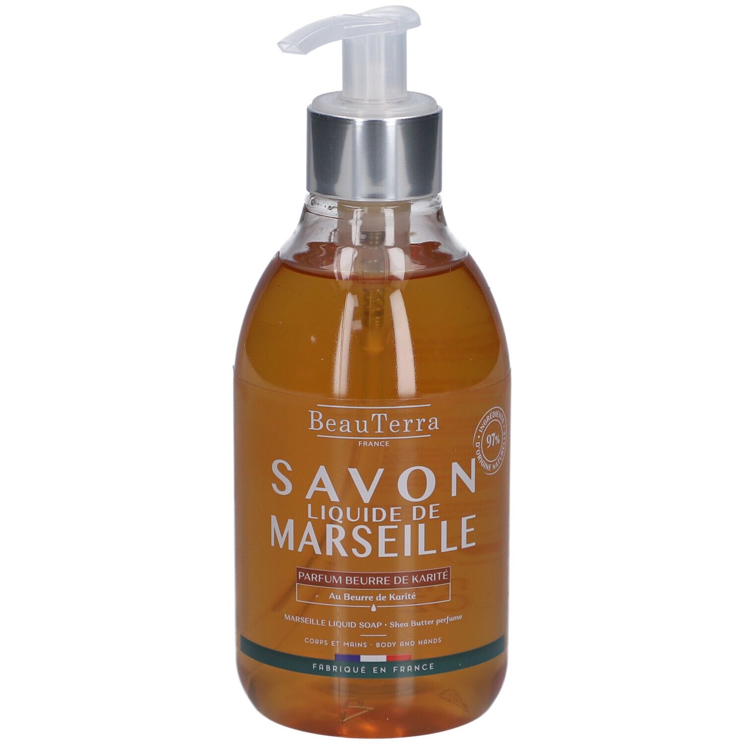 BeauTerra Savon Liquide de Marseille - Beurre de Karité