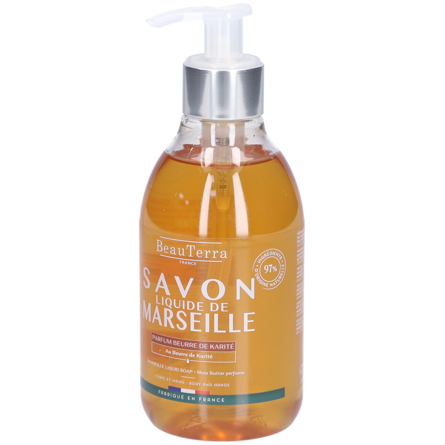 BeauTerra Savon Liquide de Marseille - Beurre de Karité