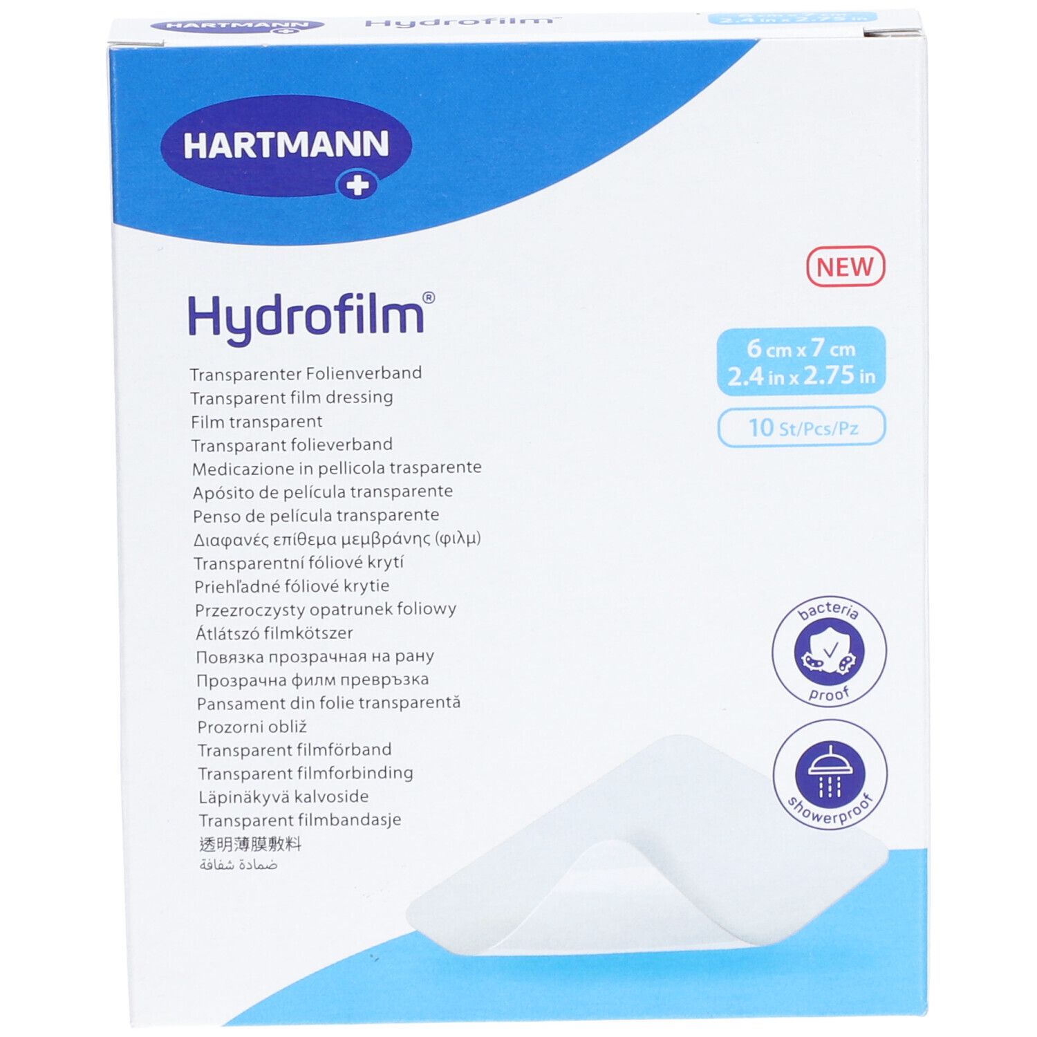 HARTMANN Hydrofilm® steriles Klebepflaster 6 x 7 cm