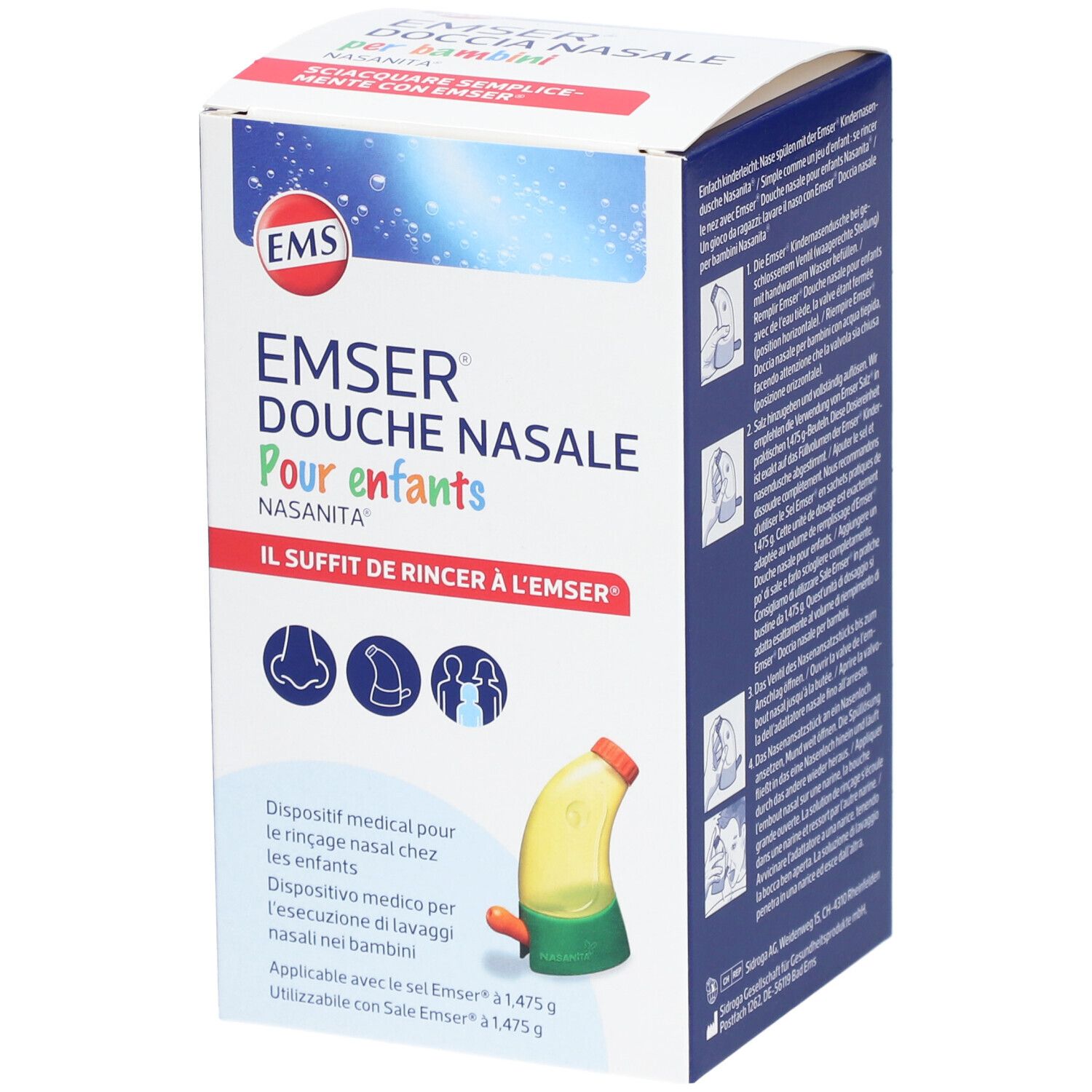 EMSER® Douche nasale pour enfants Nasanita