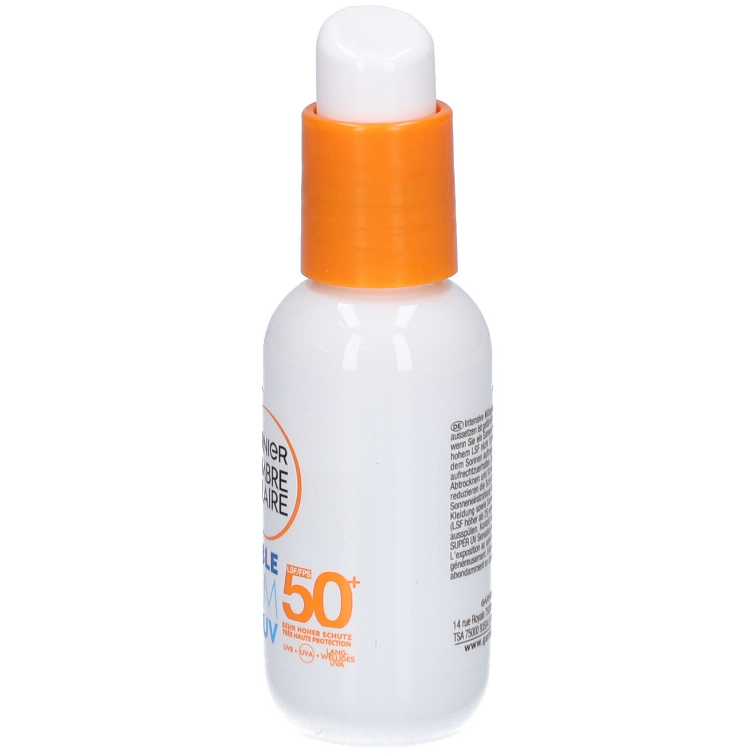Garnier Sérum avec facteur de protection solaire 50+, protection UVA et UVB, Pour tous les types de peau