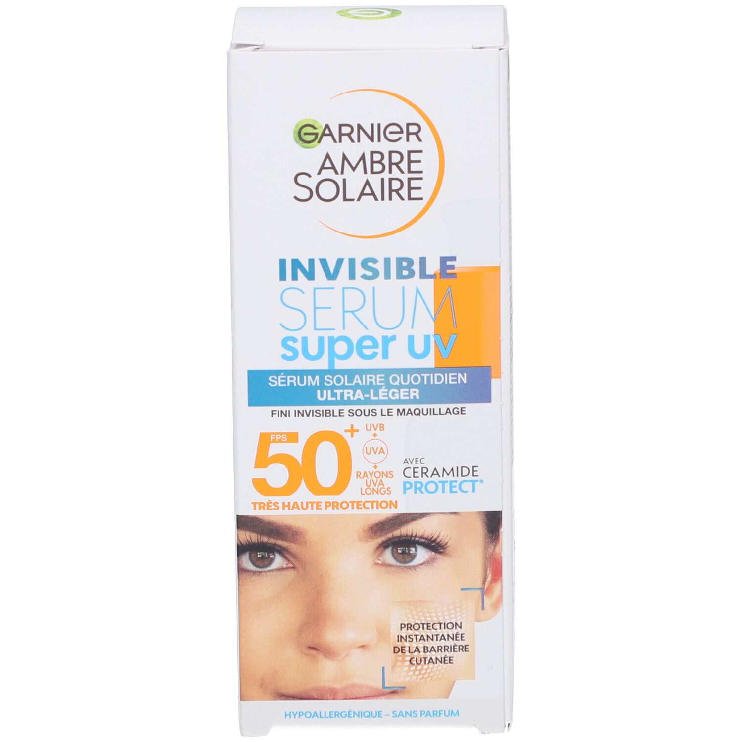 Garnier Sérum avec facteur de protection solaire 50+, protection UVA et UVB, Pour tous les types de peau
