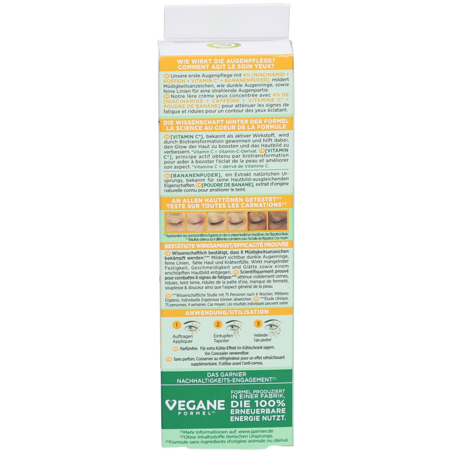 Garnier Crème pour les yeux anti-fatigue à la vitamine C