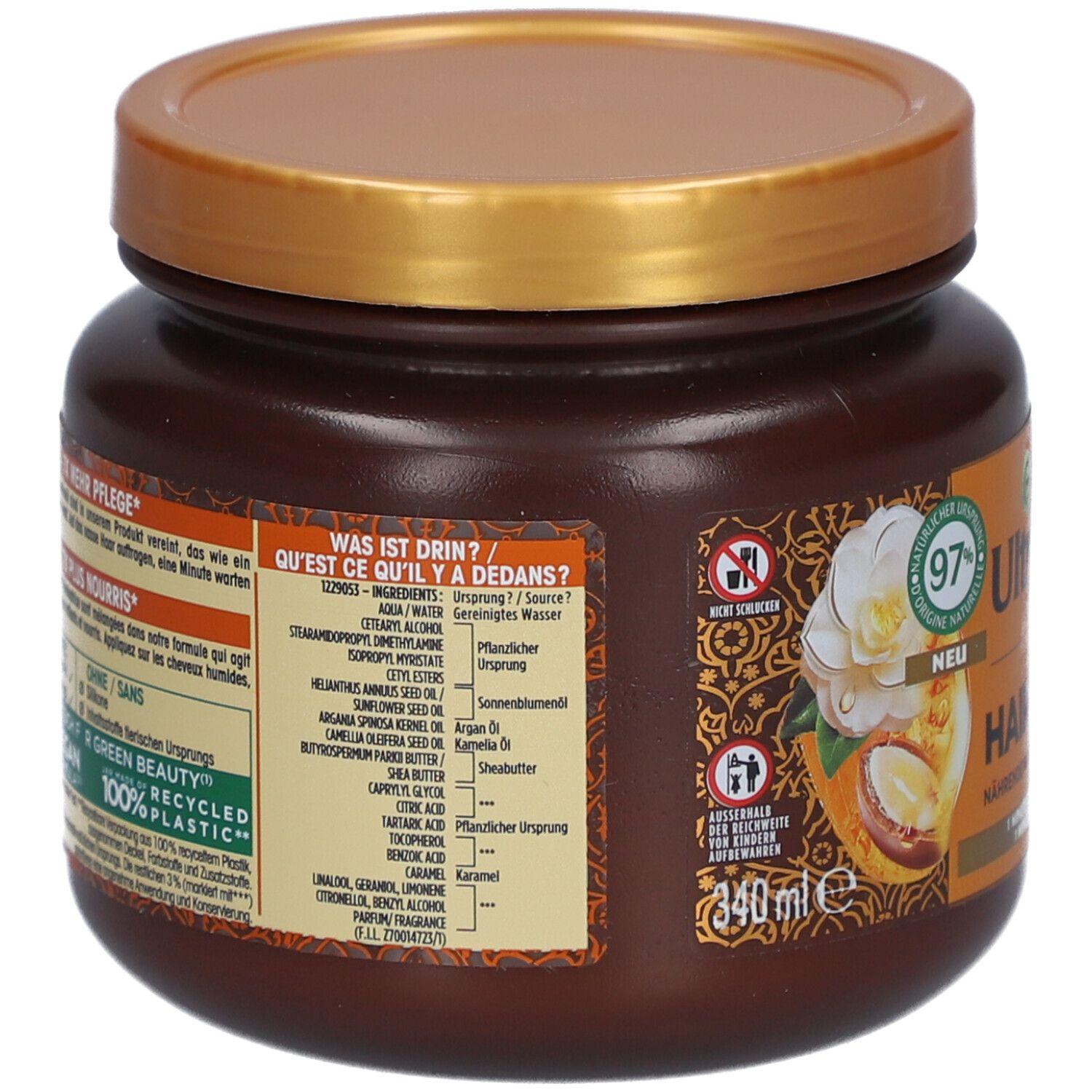 GARNIER Ultra Doux Masque Merveilleux Huiles d'Argan & Camélia