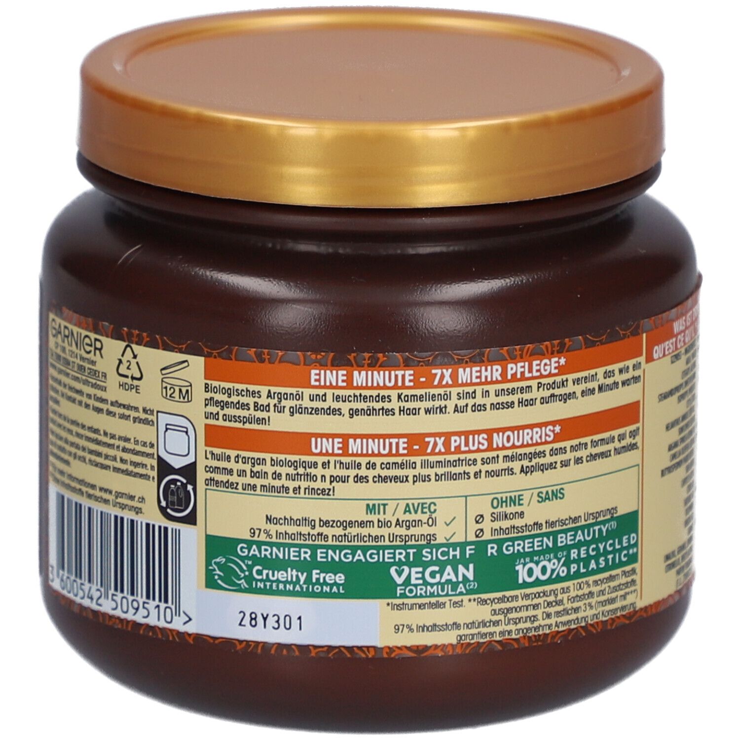 GARNIER Ultra Doux Masque Merveilleux Huiles d'Argan & Camélia
