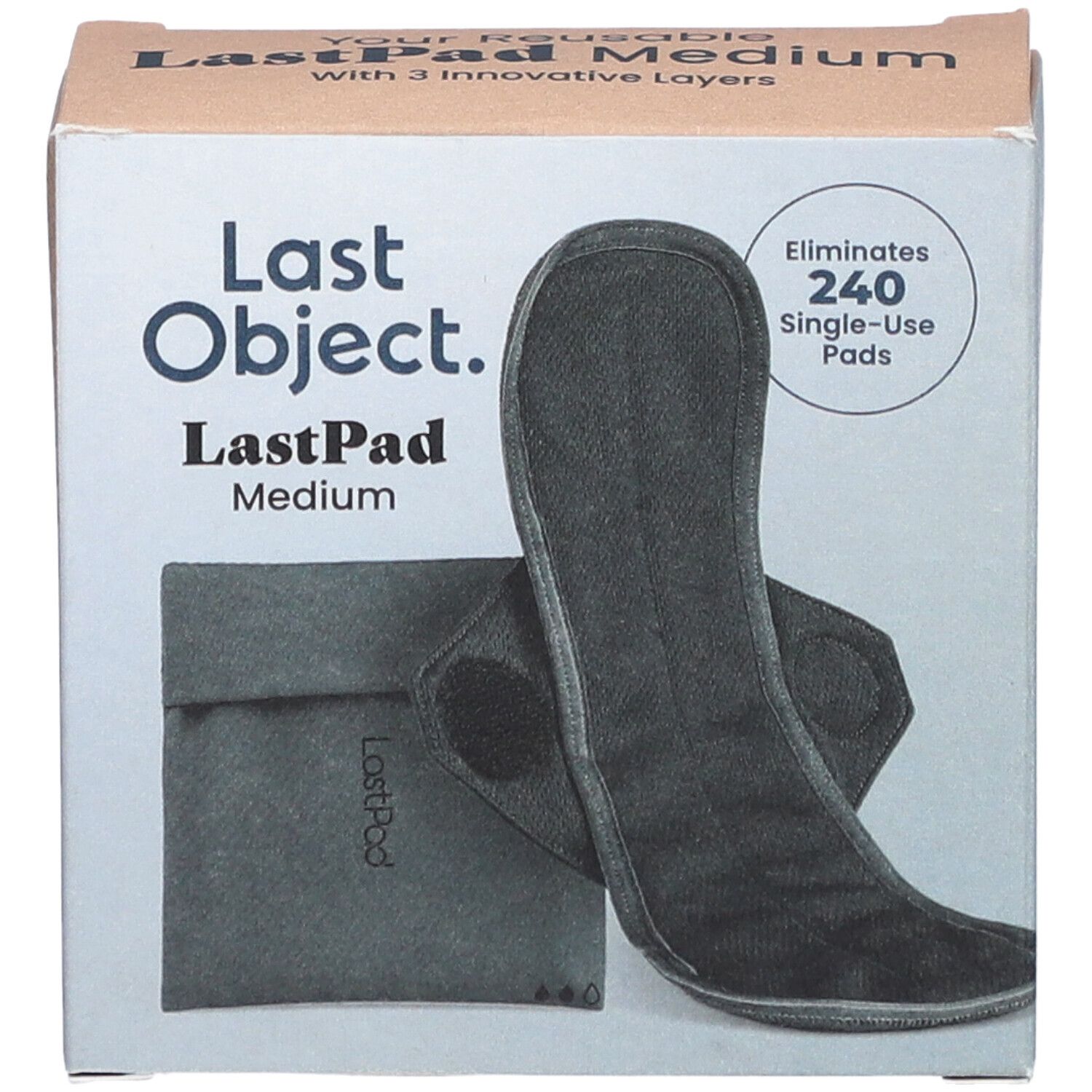 LastPad serviette hygiénique réutilisable M noire