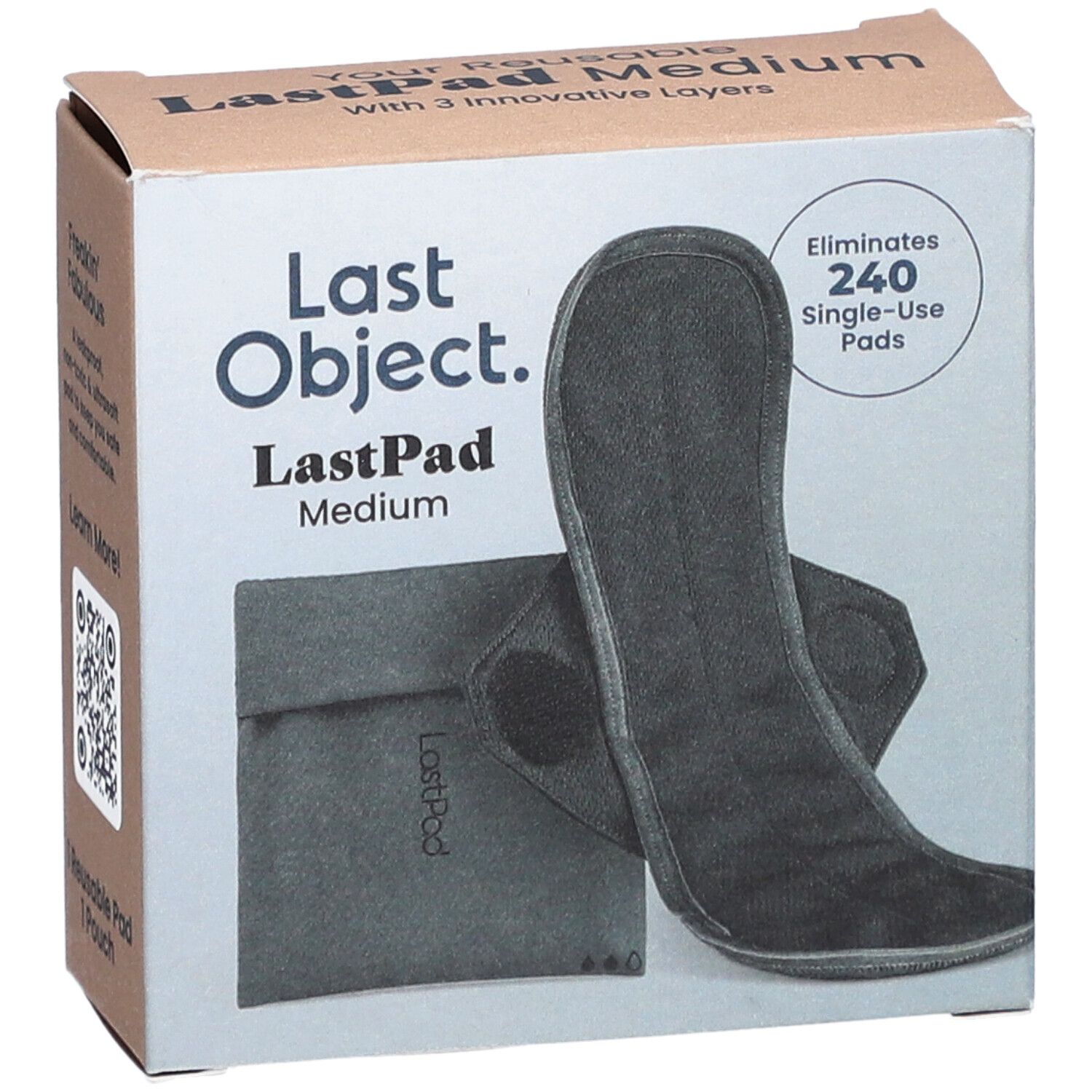 LastPad serviette hygiénique réutilisable M noire