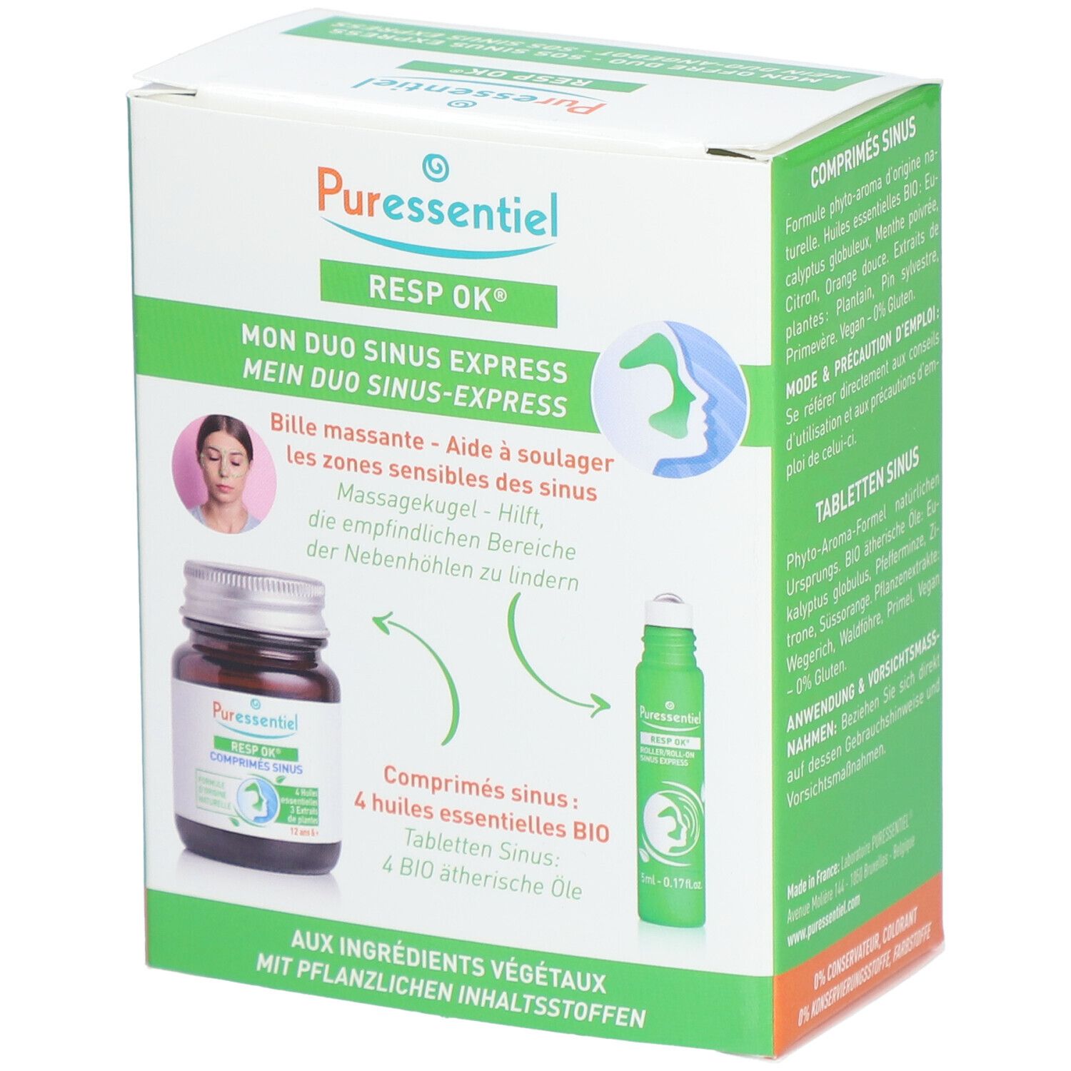 PURESSENTIEL Sinus Box Kapseln+Roll-on