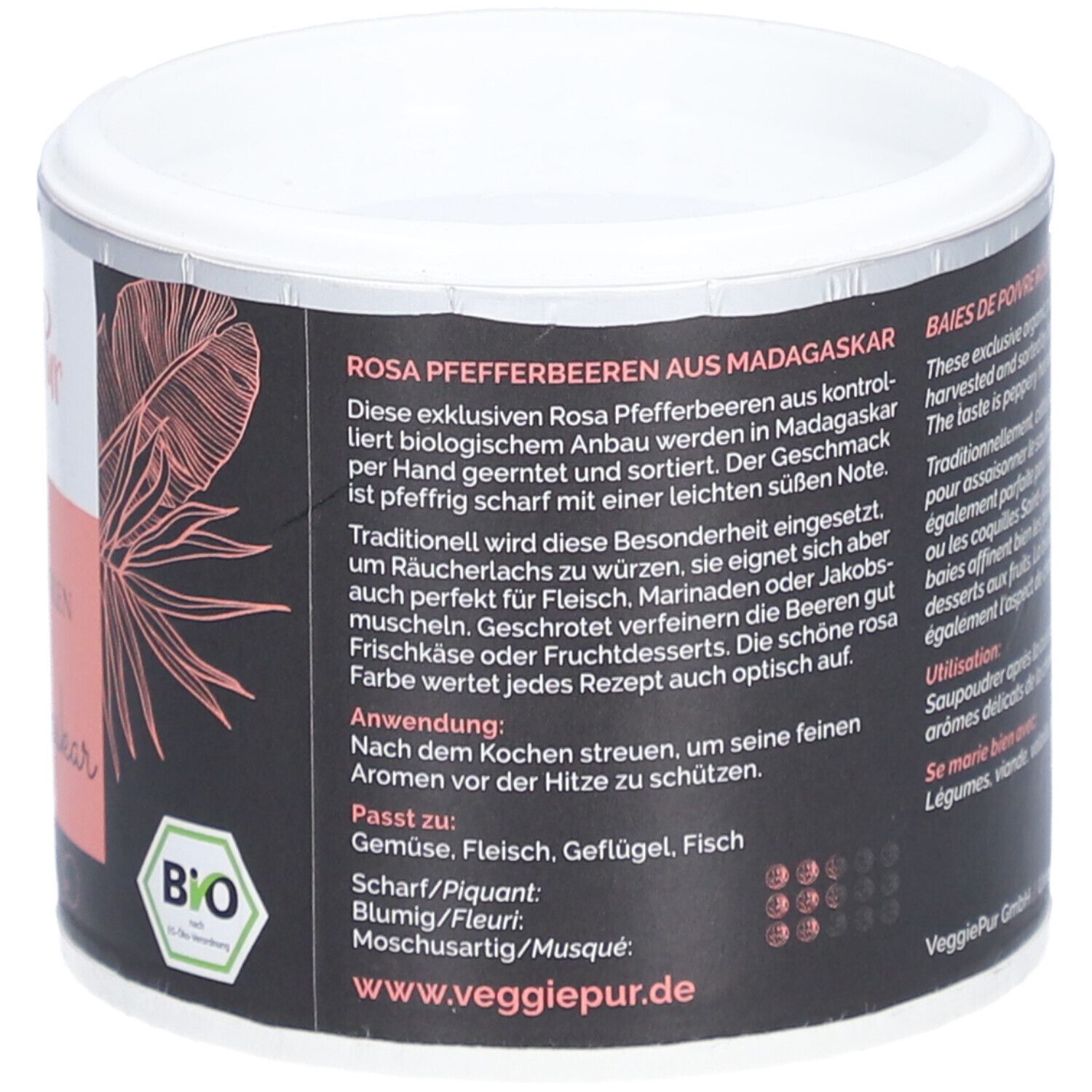 VEGGIEPUR Rosa Pfefferbeeren Bio Madagaskar