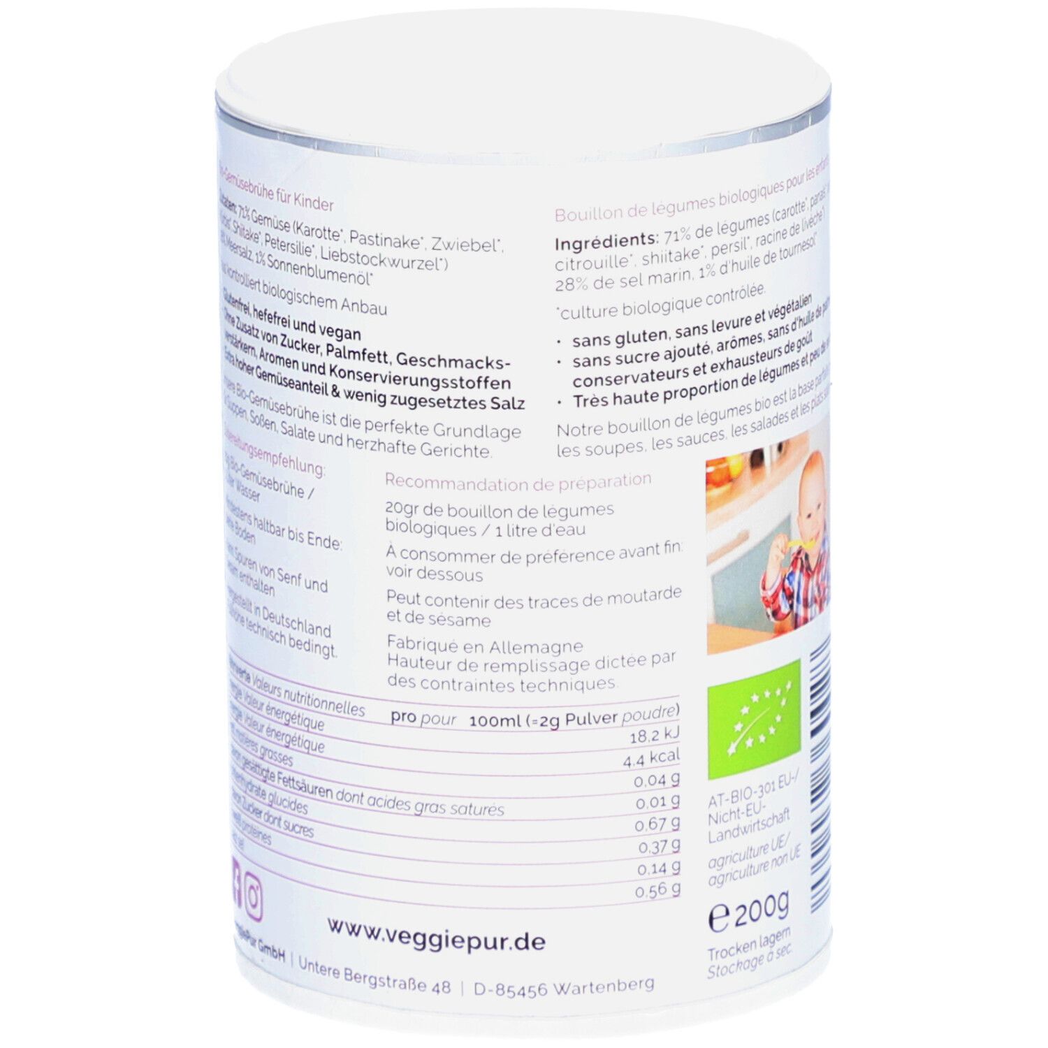 VeggiePur Bio-Gemüsebrühe für Kinder