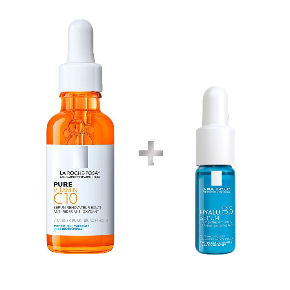 LA ROCHE POSAY PUR VITAMIN C10 Serum + HYALU B5 Serum