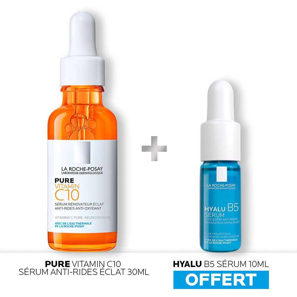 LA ROCHE POSAY PUR VITAMIN C10 Serum + HYALU B5 Serum