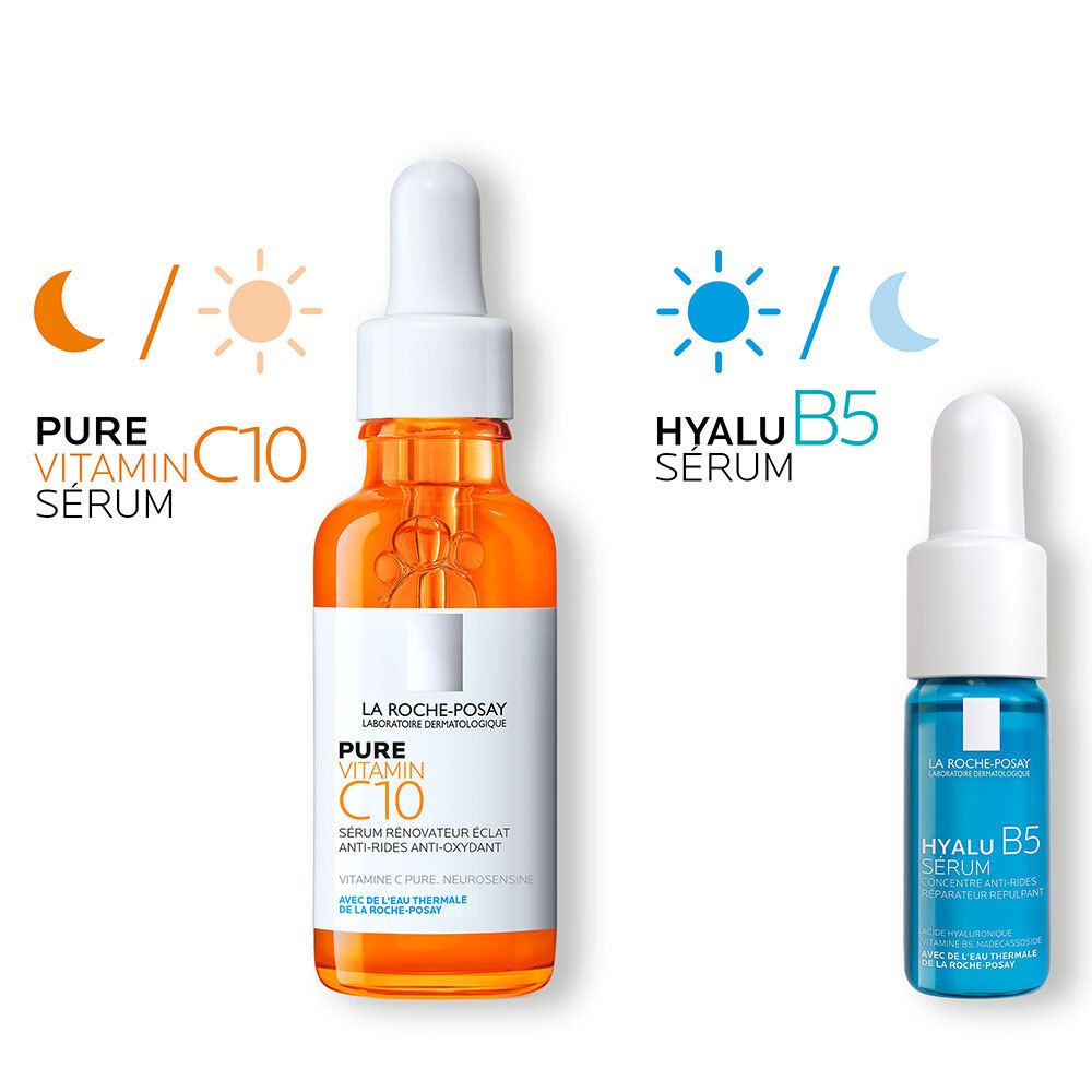 LA ROCHE POSAY PUR VITAMIN C10 Serum + HYALU B5 Serum