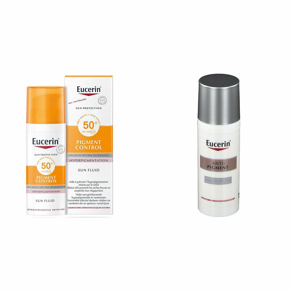 Eucerin® Anti-Pigment Nachtpflege + Pigment Control Sun Fluid LSF 50+