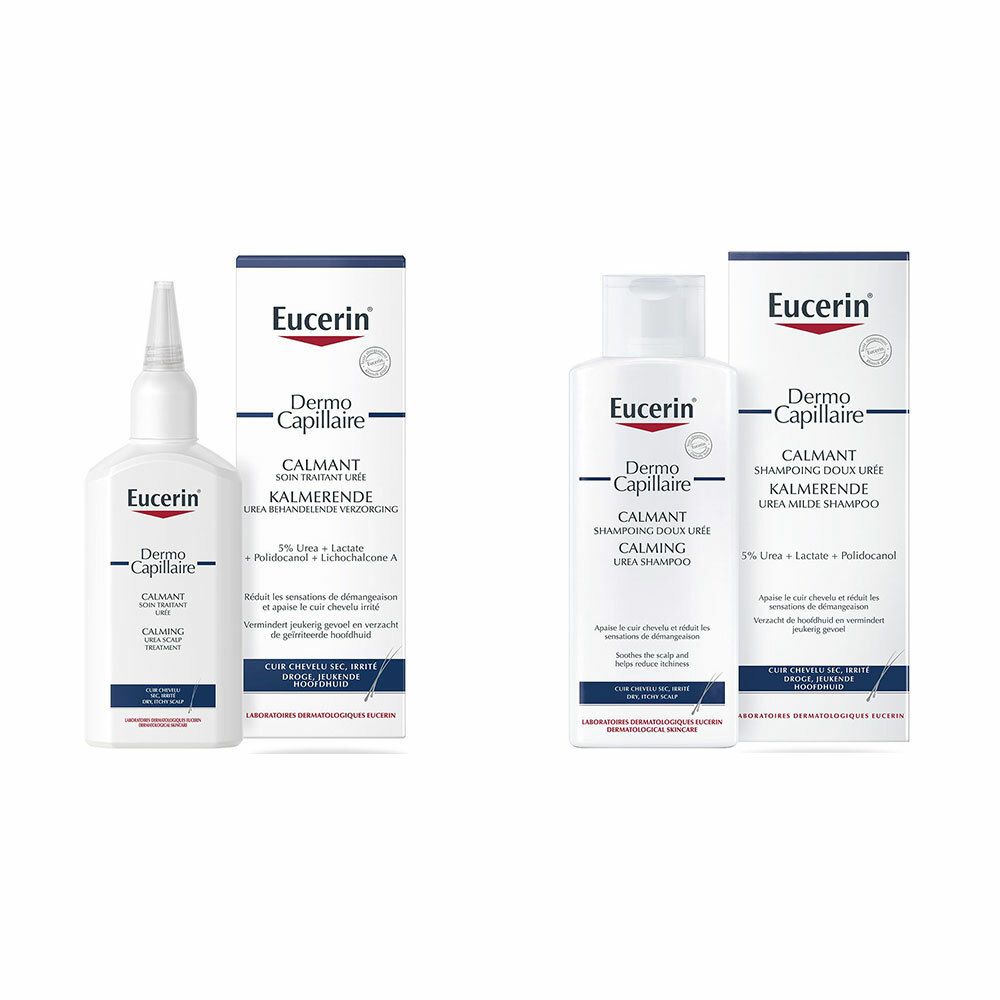 Eucerin® DermoCapillaire Anti-Schuppen Intensiv-Tonikum +  Kopfhautberuhigendes Urea Shampo