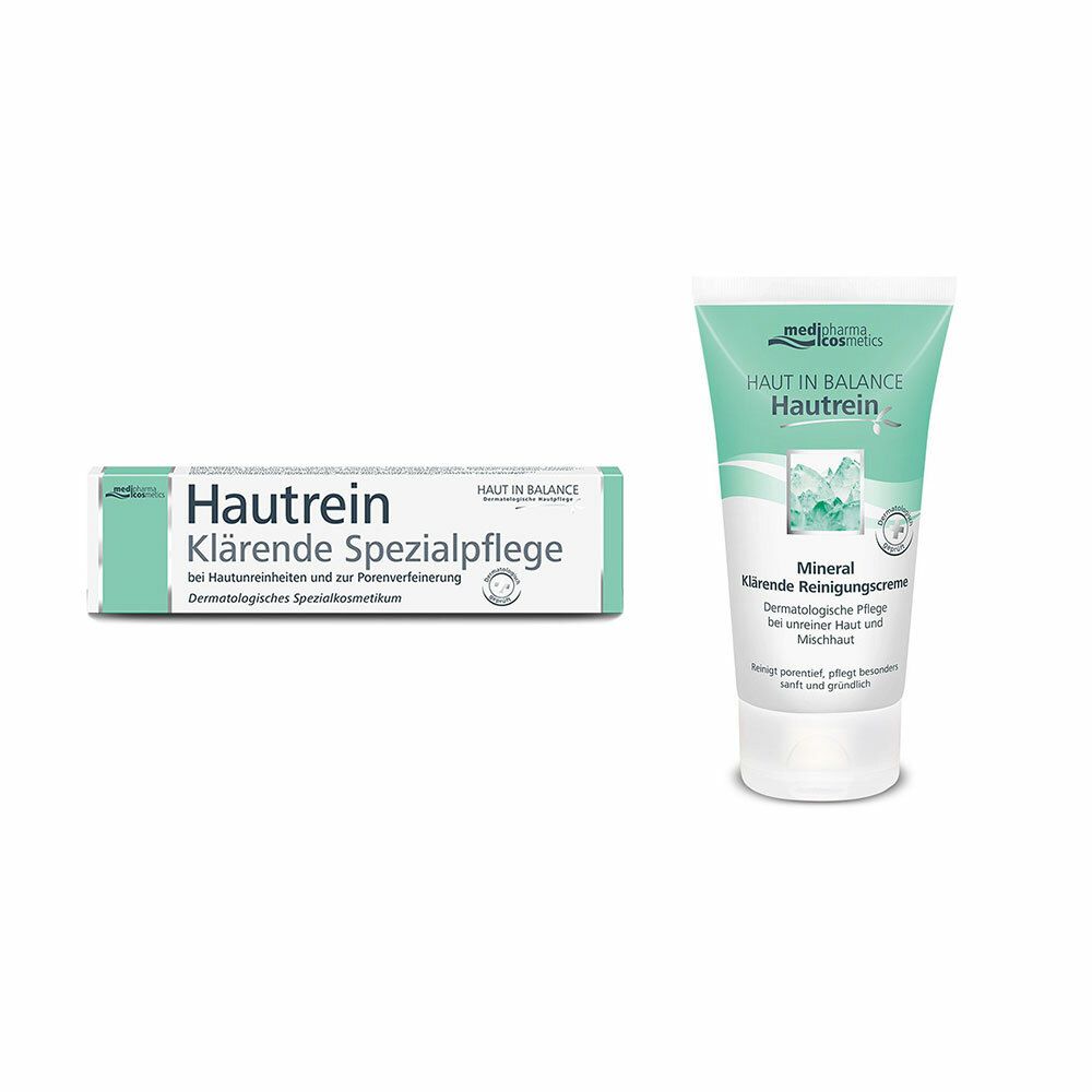 medipharma cosmetics Haut in Balance Hautrein Mineral Crème nettoyante clarifiante + Soin clarifiant