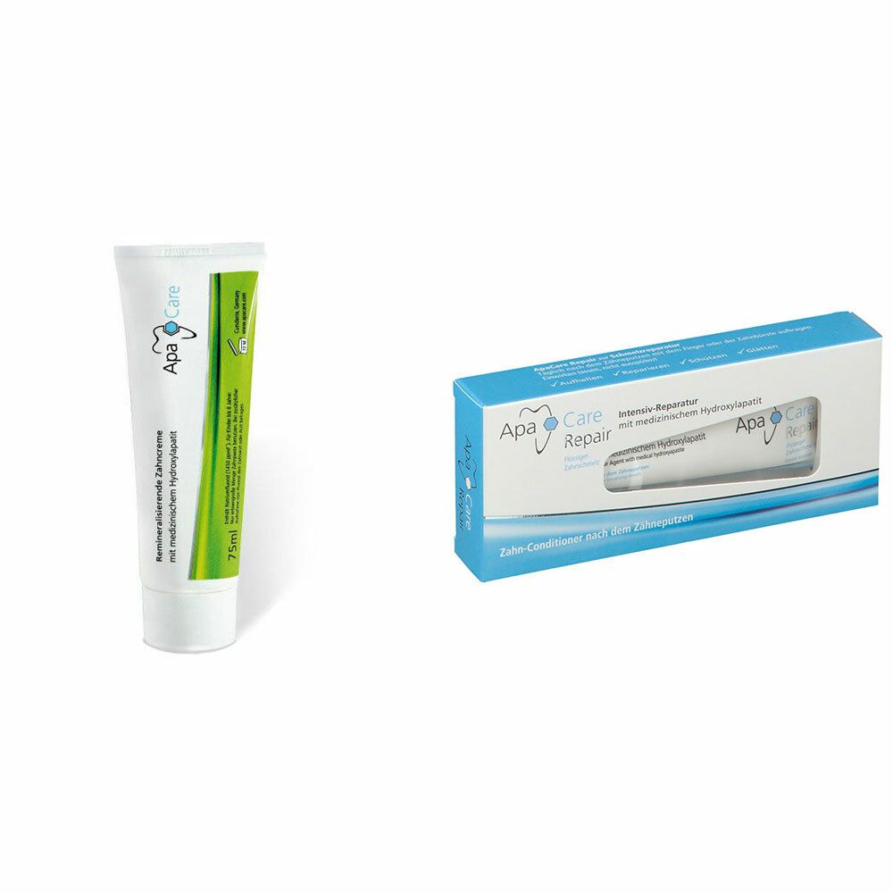 ApaCare Remineralisierende Zahncreme + Repair Zahnreparatur-Gel