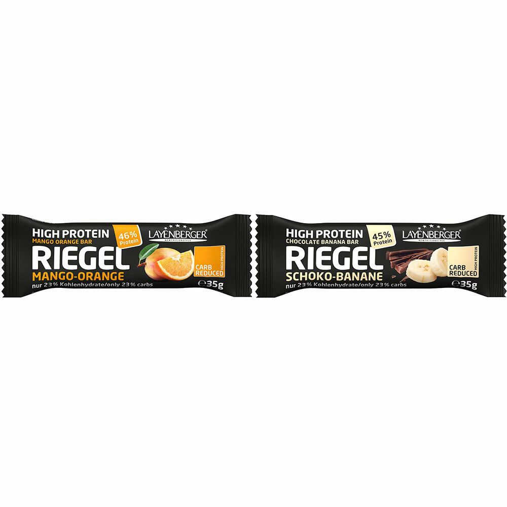 LAYENBERGER® High Protein Riegel Mango-Orange + Schoko-Banane