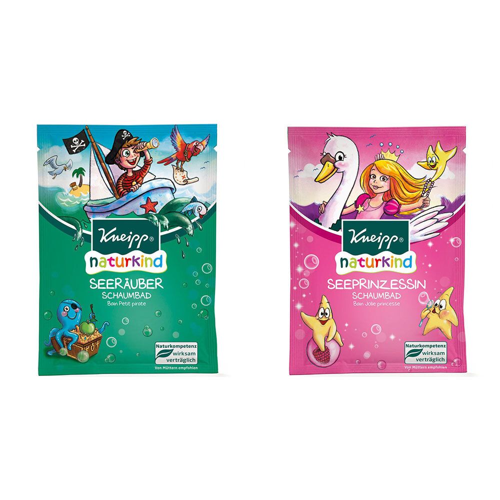 Kneipp® naturkind Bain moussant Boucanier + Bain moussant Princesse des mers