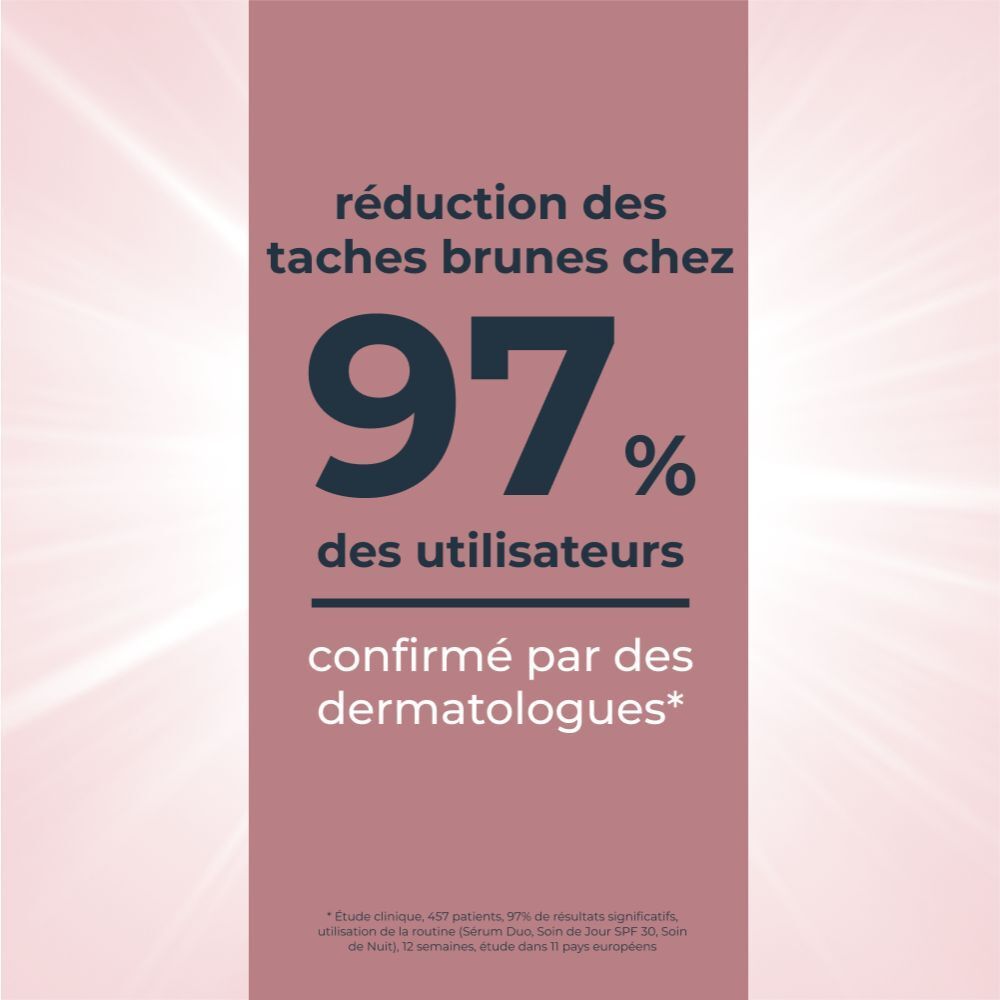 Texture du Sérum Duo Anti-Pigment Eucerin avec ingrédients Licocalcone A et Acide Hyaluronique.