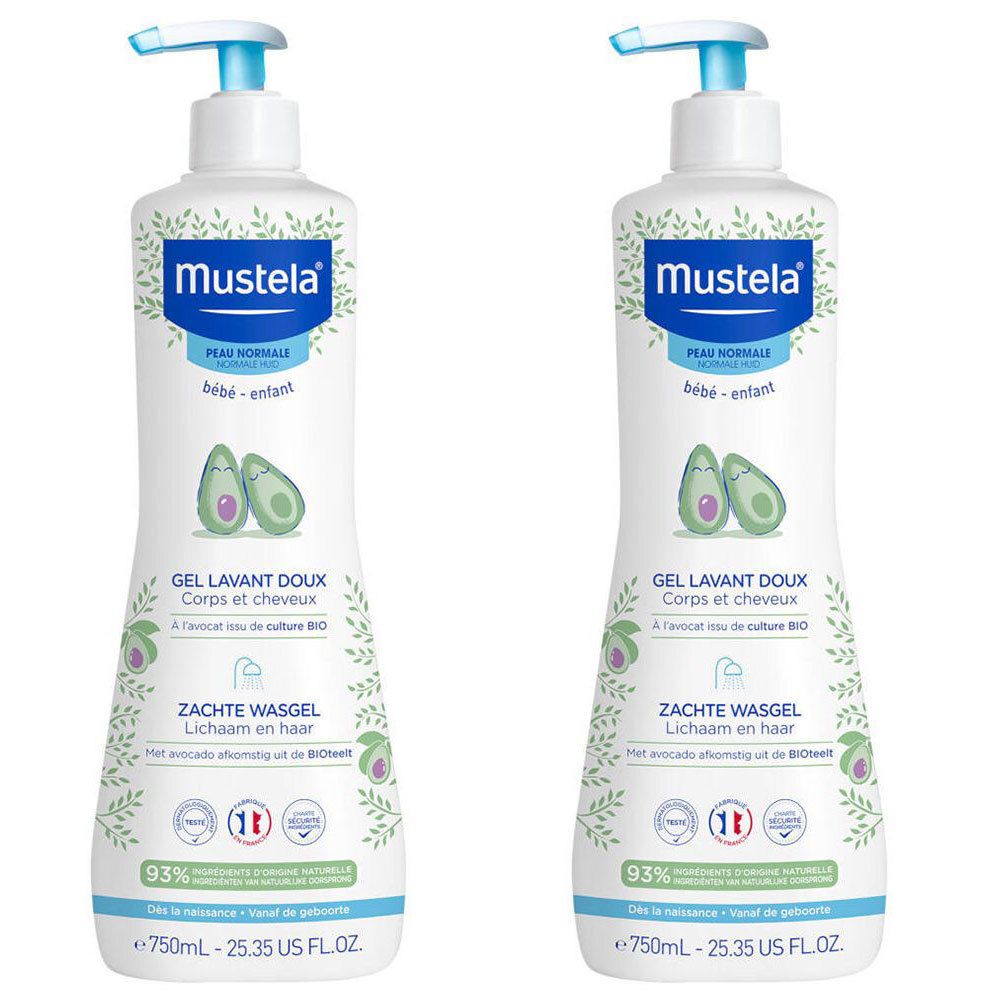 mustela® Bébé Enfant Gel Lavant Doux à l'Avocat BIO Peau Normale