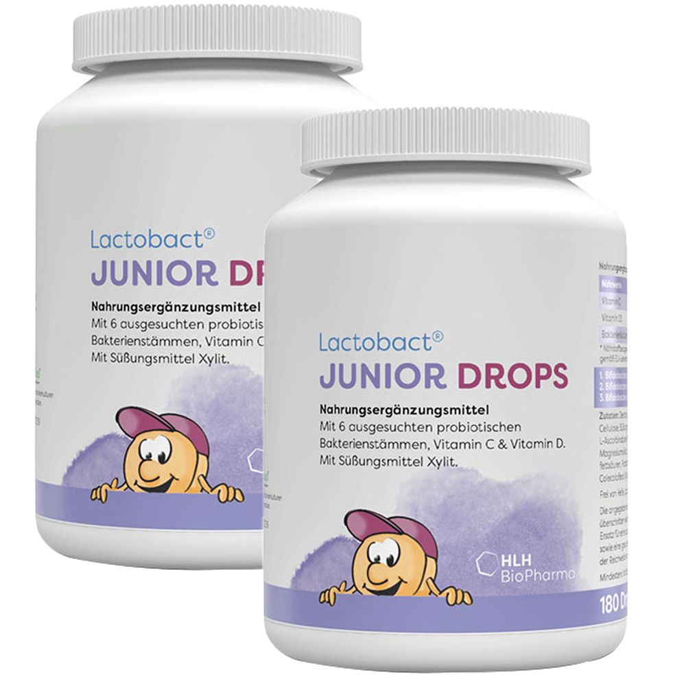 Lactobact JUNIOR DROPS, reconstitution intestinale pour les enfants 3 ans et +