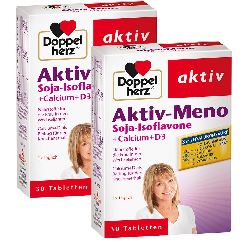 Doppelherz® aktiv-Meno Aktiv Isoflavones de soja + Calcium + D3 Comprimés