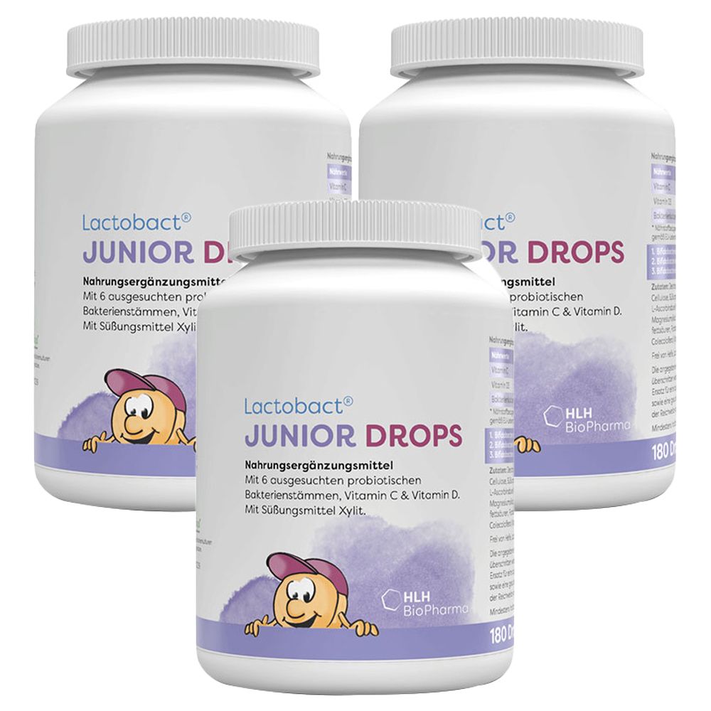 LACTOBACT Junior Drops, reconstitution intestinale pour les enfants à partir de 3 ans