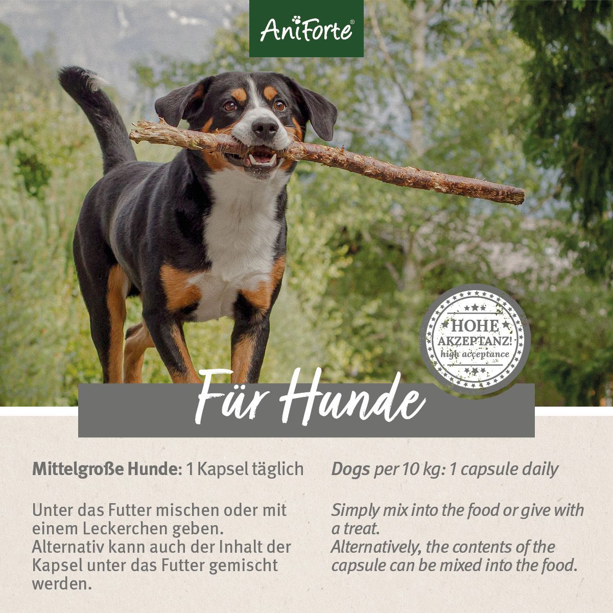 ZeckenSchild Kapseln für mittelgroße Hunde 10-35 kg - AniForte®