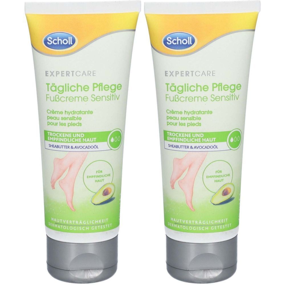 SCHOLL Expert Care Crème hydratante peau sensible pour les pieds