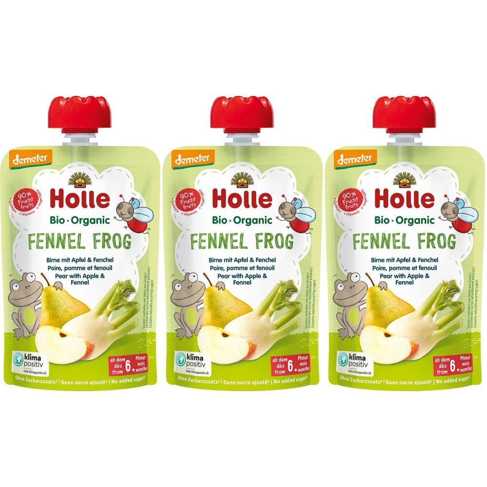 HOLLE Fennel Frog - Gourde poire, pomme et fenouil