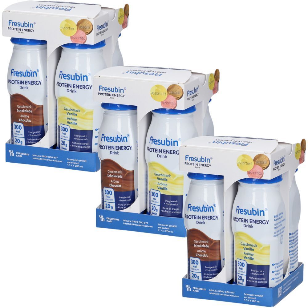 FRESUBIN Protein Ener DRINK assortiert 4 Fl  x3