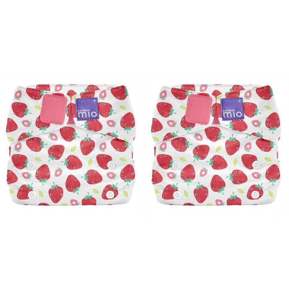 baby mysolo classic All-in-One Couche-culotte en tissu Fraise rafraîchissante