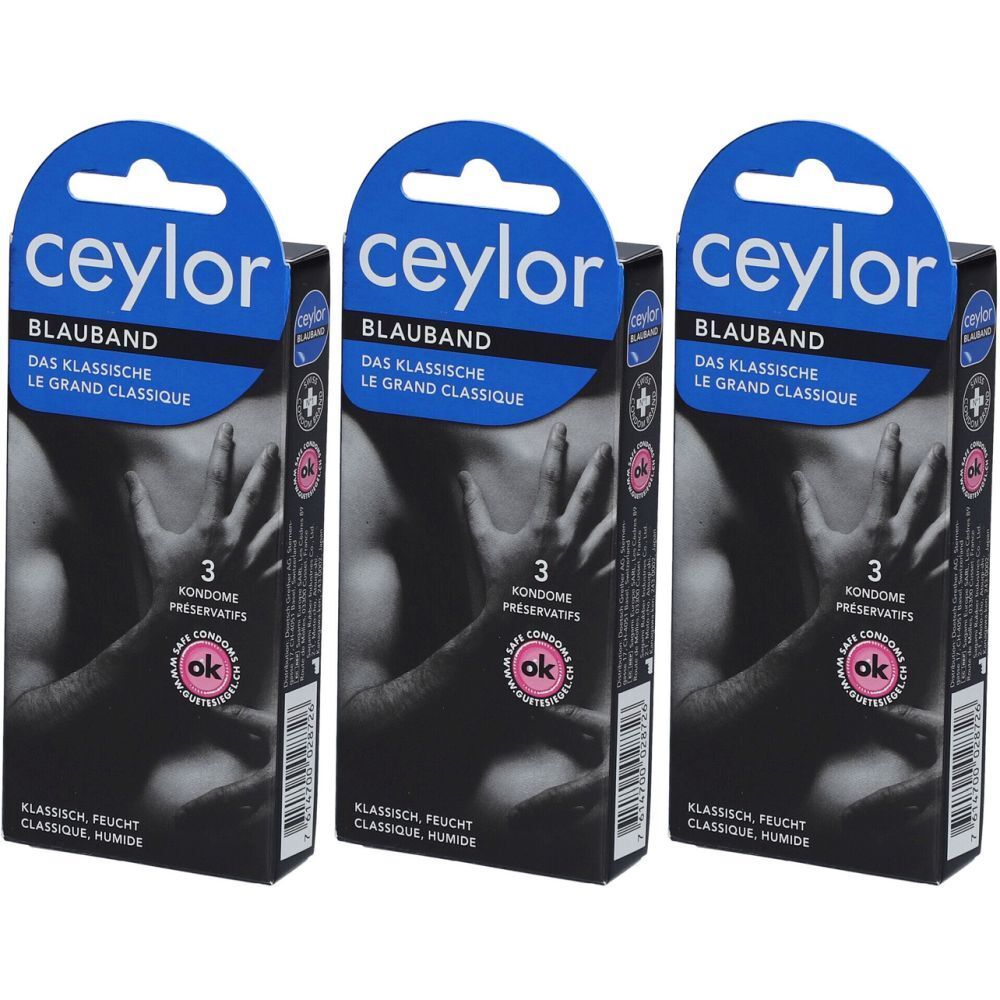 CEYLOR Bande bleue, préservatifs classiques