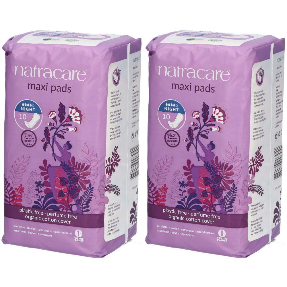 NATRACARE Maxi pads, Serviette hygiènique Nuit