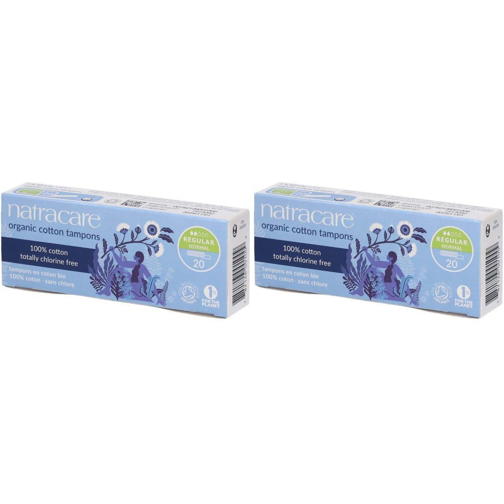 NATRACARE Tampons en coton bio regular sans applicateur