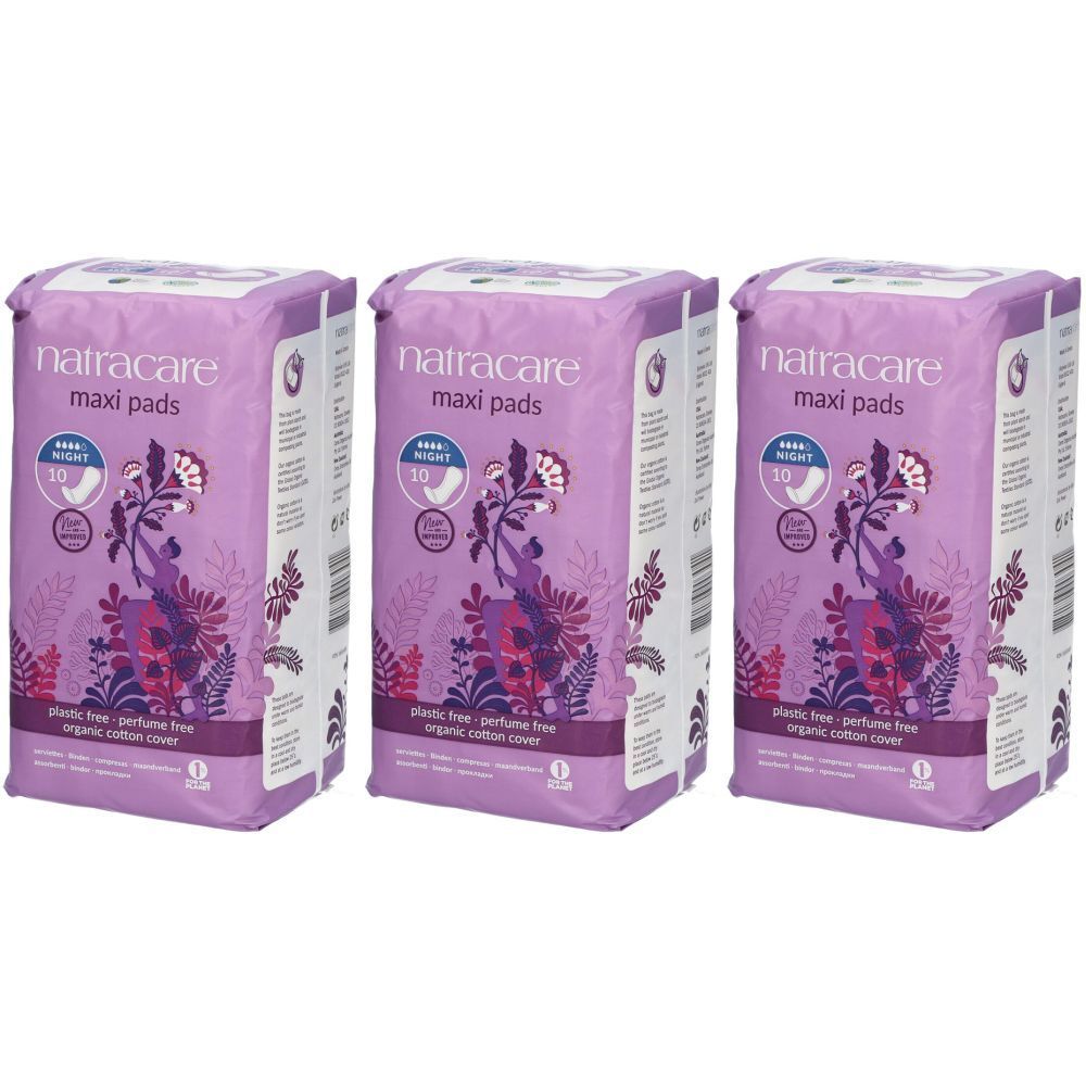 NATRACARE Maxi pads, Serviette hygiènique Nuit