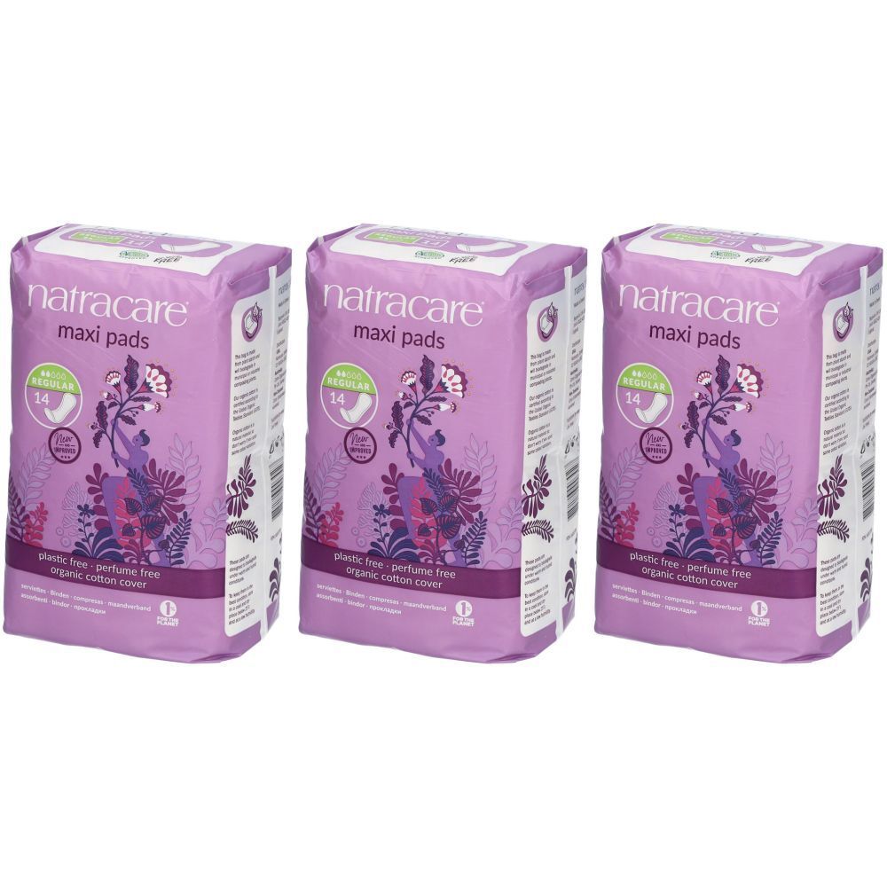 NATRACARE Maxi Pads, Damenbinde regular