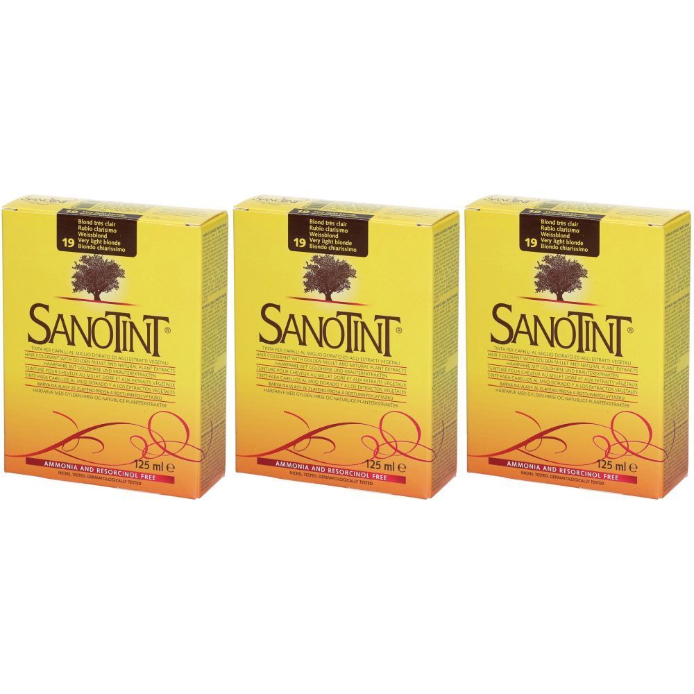 Coloration Sanotint - Teinture Capillaire - Blond, Châtain, Noir, Acajou, Groseille - Neuf