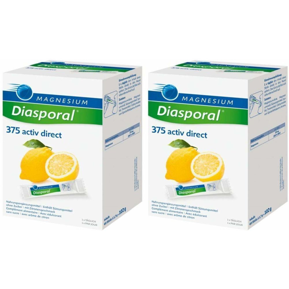 Magnesium Diasporal 375 activ direct Zitrone