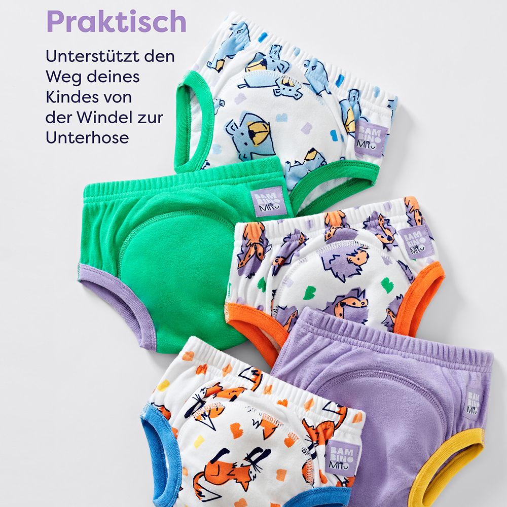 Bambino Revolutionäre waschbare Lernhöschen 2-3 Jahre Motiv - Tiervertrauen