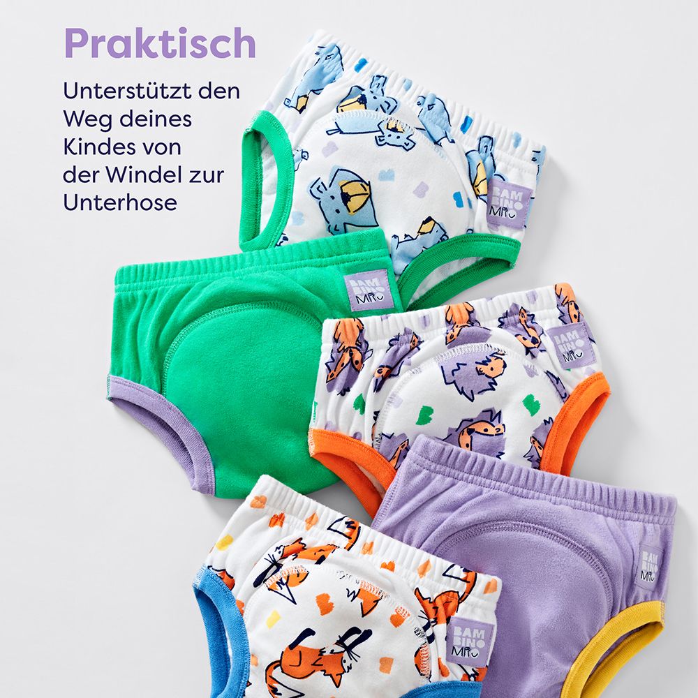 Bambino Revolutionäre waschbare Lernhöschen 3-4 Jahre Motiv - Tiervertrauen