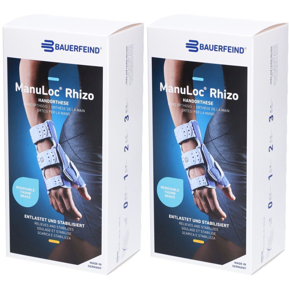 BAUERFEIND Manuloc® Rhizo Handgelenk-Orthese Stabilisierender Daumen Größe 1 links