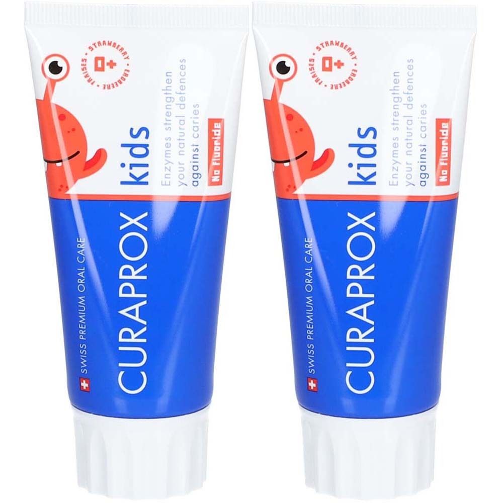 CURAPROX Kids dentifrice au goût de fraise dès la première dent sans fluorure